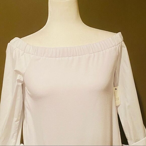 Tribal Off The Shoulder White Top Size Small - Picture 3 of 11
